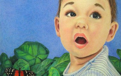 Colored Pencil Portrait – Kara’s Butterfly by Tannis Trydal