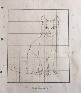 'Oscar the Cat' (grid) by Gloria Bardell