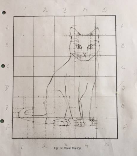'Oscar the Cat' (grid) by Gloria Bardell