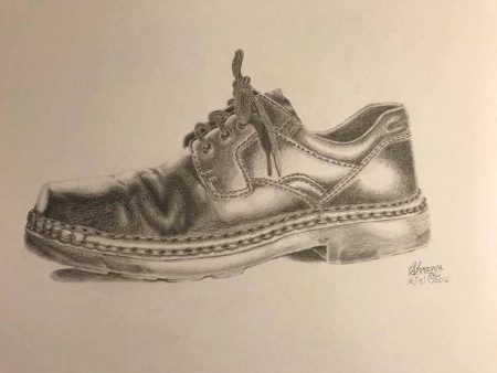 Shade drawing of a shoe