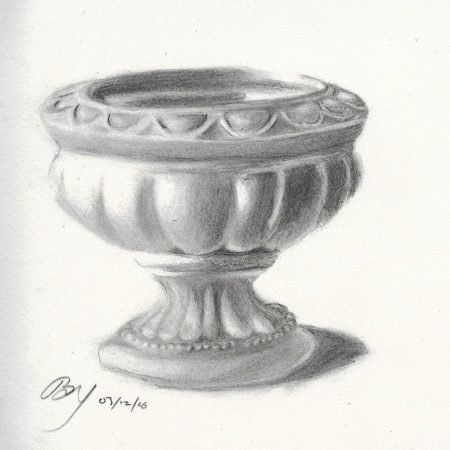 Shaded Drawing of an Urn