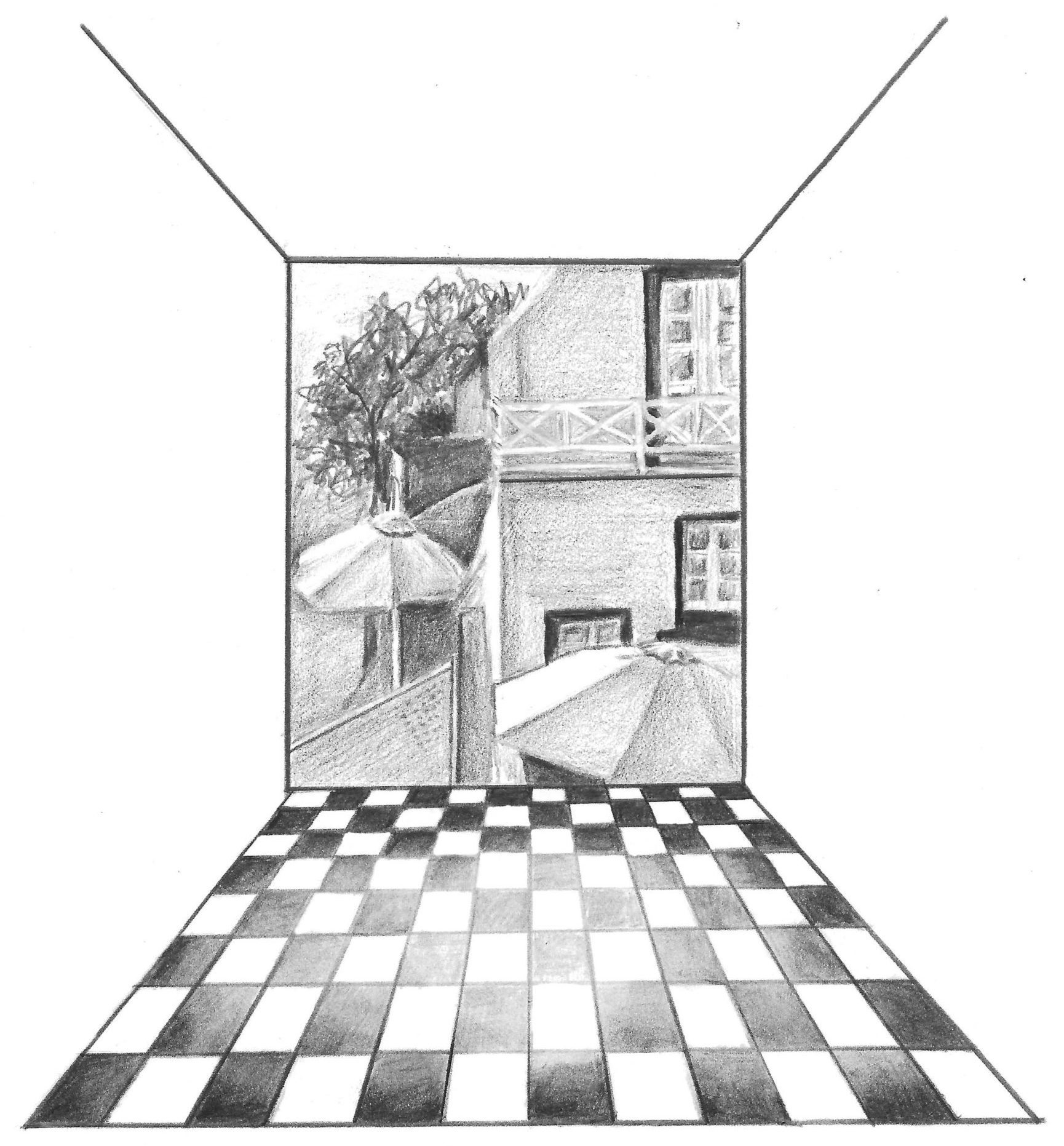 Interior Design Perspective Drawing Tutorial : Perspectiva Perspektive ...