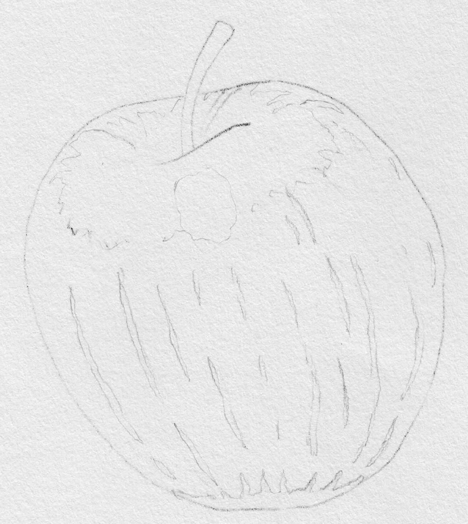 apple-step1 - The Complete Online Drawing Course by Cindy Wider