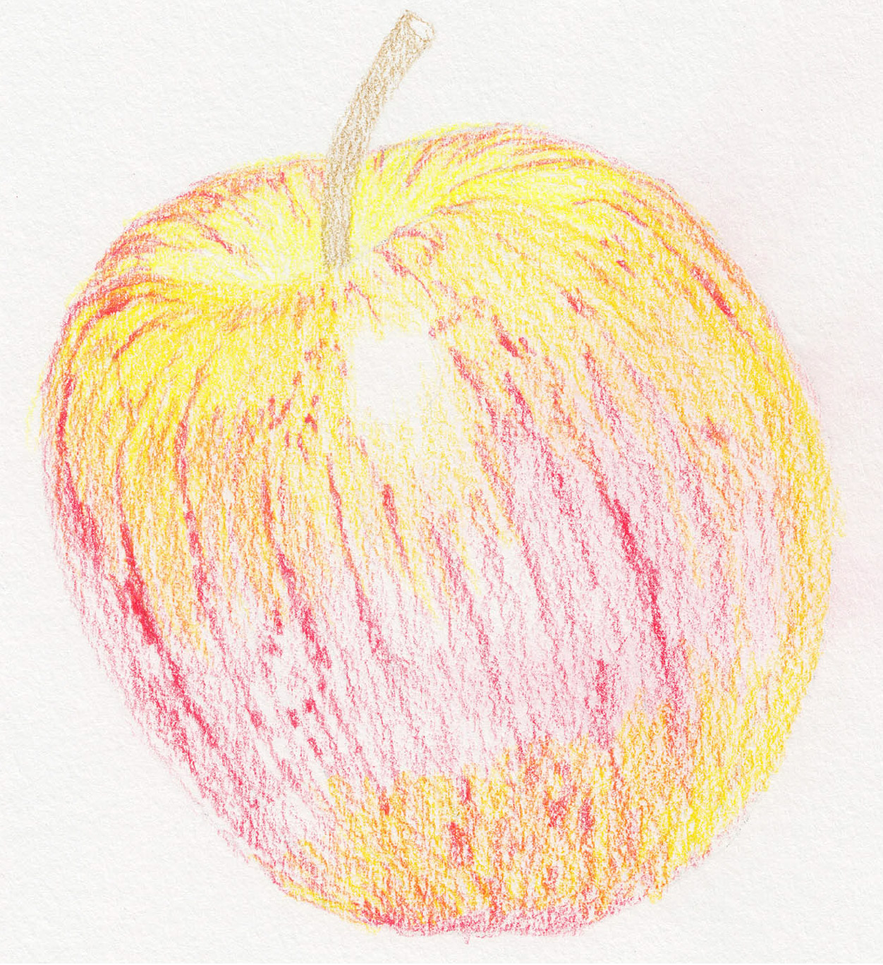 How to Draw a Juicy Apple using Coloured Pencil