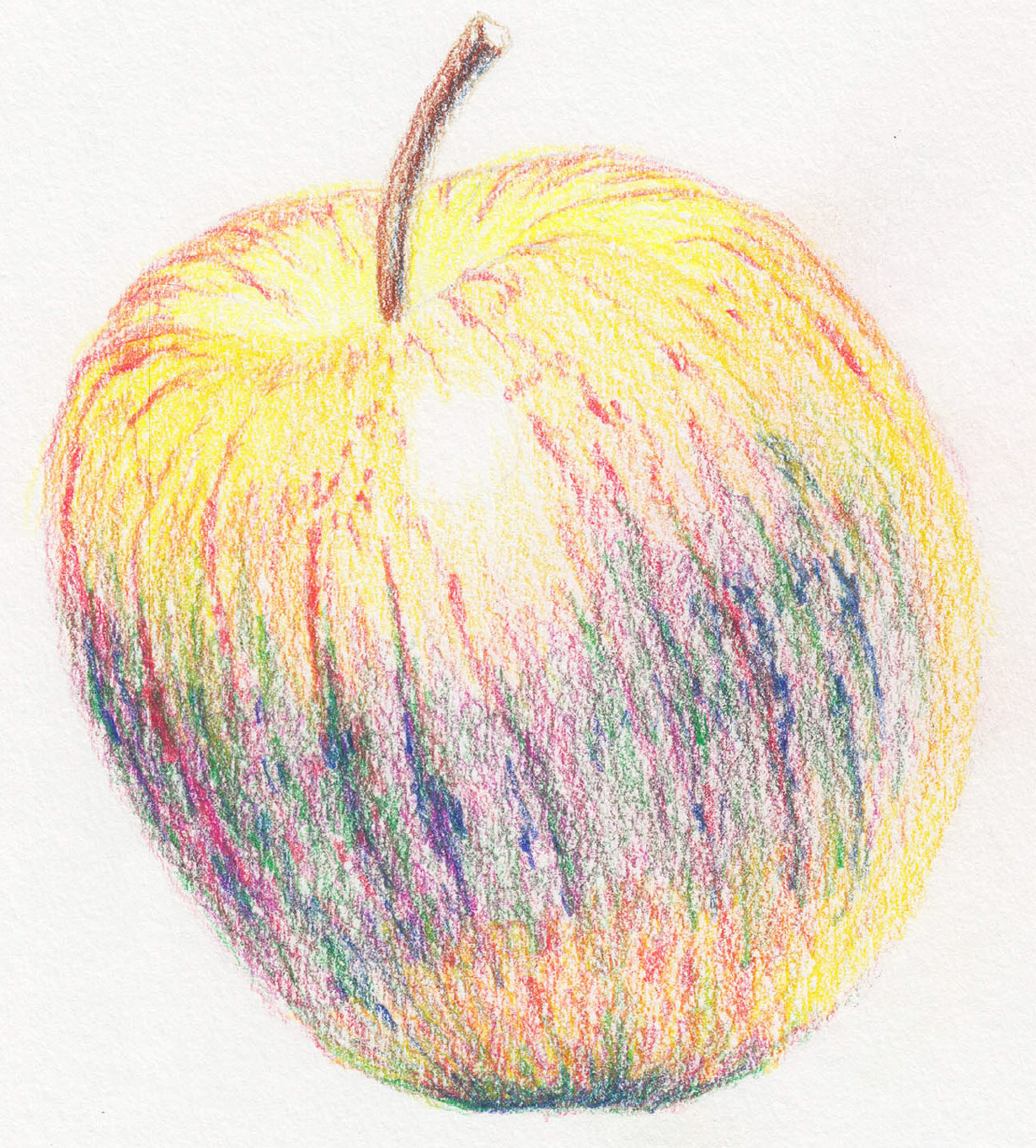 Artistic Blog - learn how to draw with colored pencils: How to draw an  apple with colored pencils - step by step tutorial