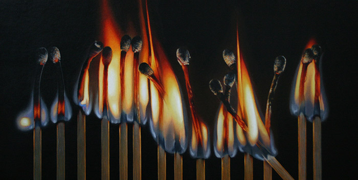Life is like a flame coloured pencil by Cecile Baird