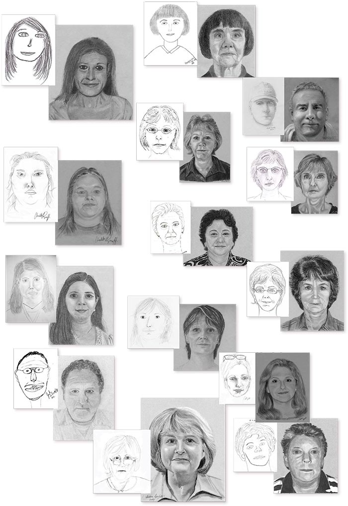 'Before and After' pencil and charcoal drawings created by DrawPj.com students 'Before and After' pencil and charcoal drawings created by DrawPj.com students