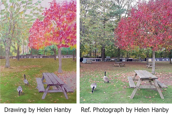 Coloured Pencil Landscape by Helen Hanby