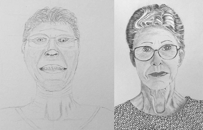 Lynn Nelson - Before and after self portraits
