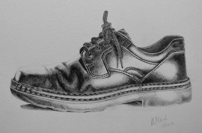 Drawing of a Shoe by Robert Wenzel