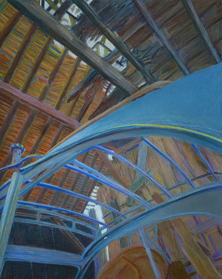 structure inside an old shed