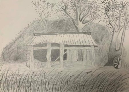 Pencil drawing landscape by Prachi Oak