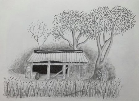 Pencil drawing landscape by Stephen Newman