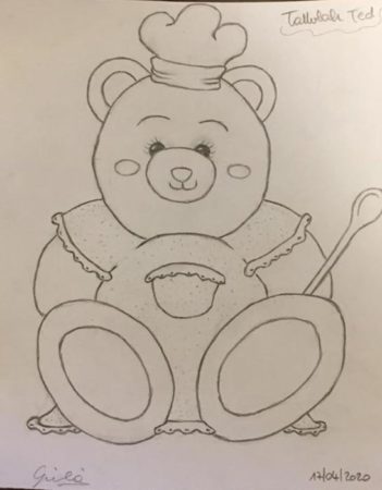 Teddy Bear pencil drawing by Giulia Riccardi