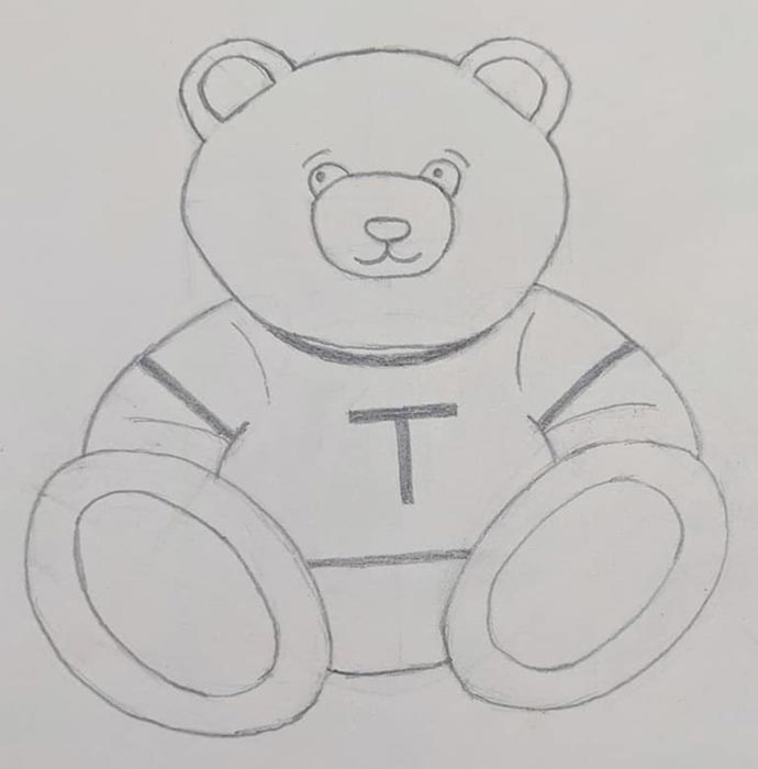 teddy bear outline