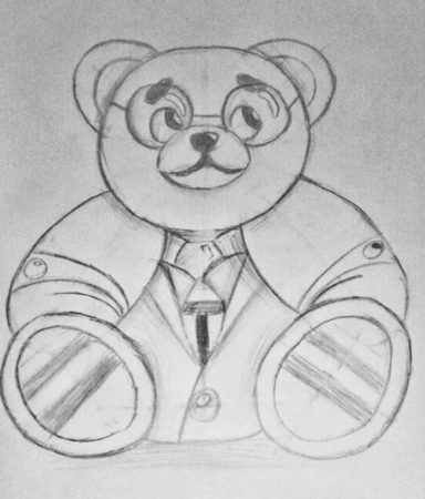 Pencil Drawing of a Teddy Bear by Mateus Vitor Borges