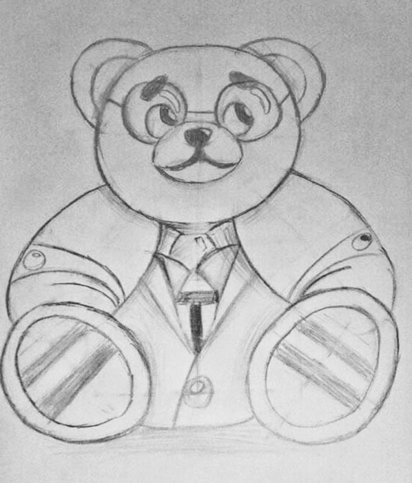 cute teddy bear drawing