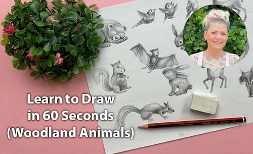 Learn to Draw In 60 Seconds (Woodland Animals)