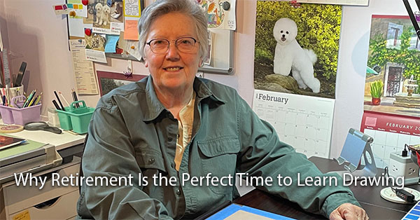 Linda Elliott retired at her desk