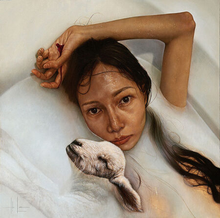 Hari-Lualhati Washed-in-the-Blood-of-the-Lamb Oil-on-Aluminium-Panel 60cm x 60cm