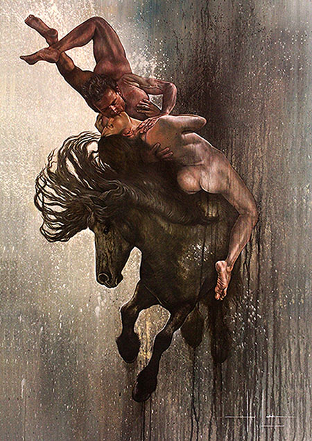 Hari Lualhati Kiss of Fate Oil on Canvas 120cm x 87cm